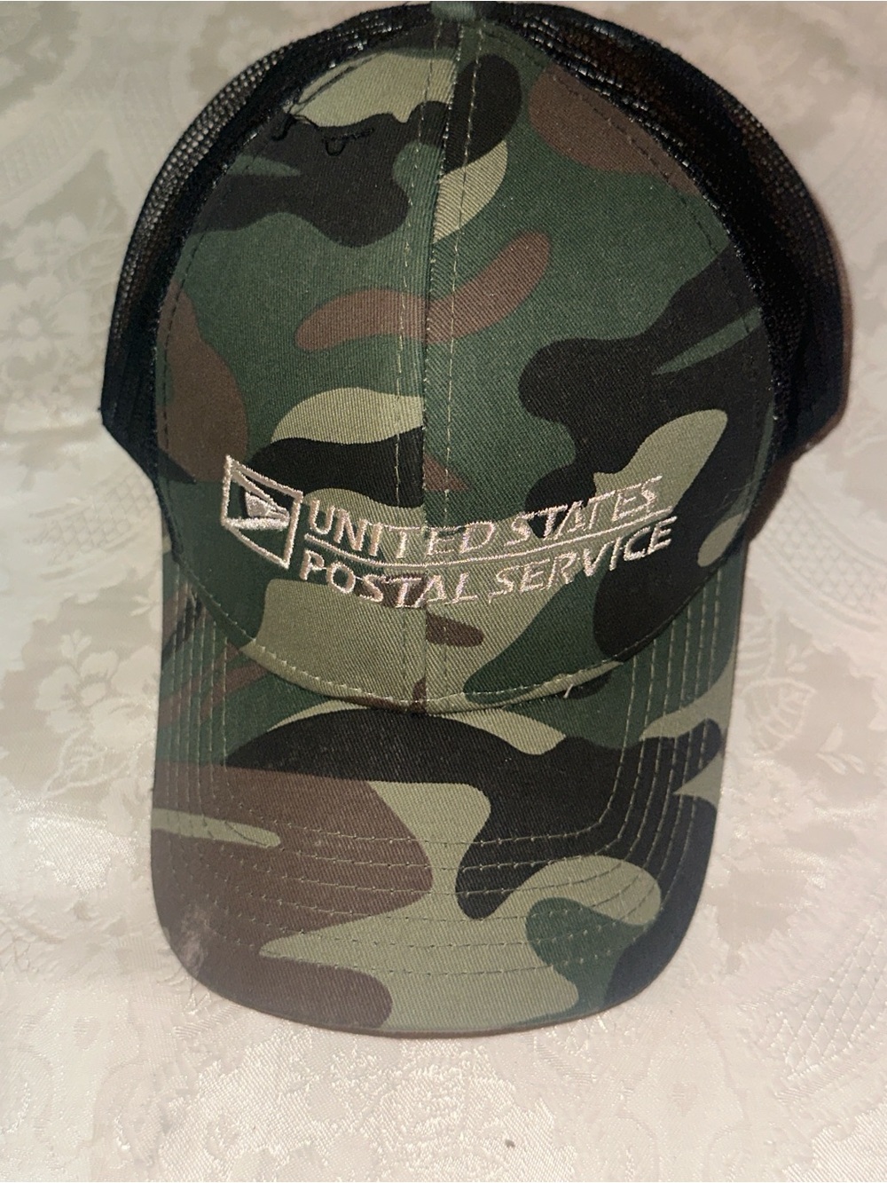 USPS camo mesh cap